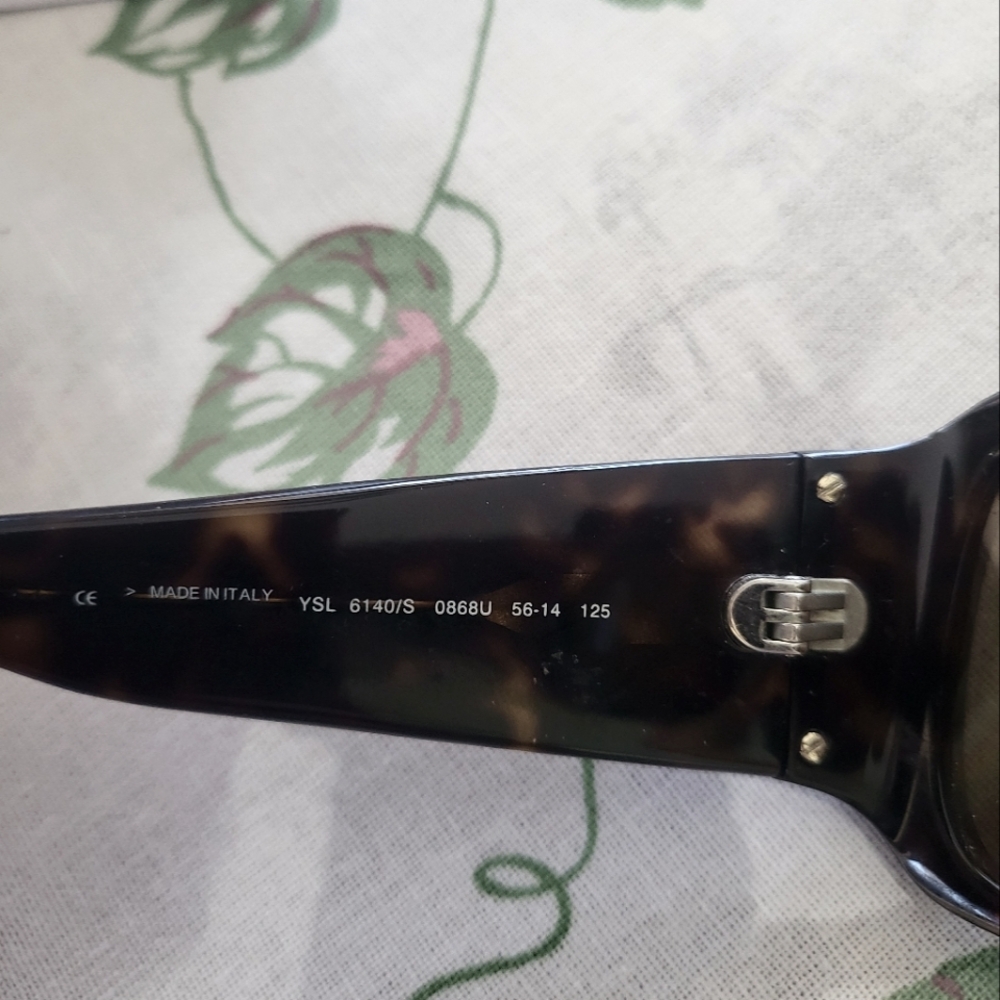 Yves Saint Laurent Sunglass Frames Made in Italy Tortoise Shell YSL 6140